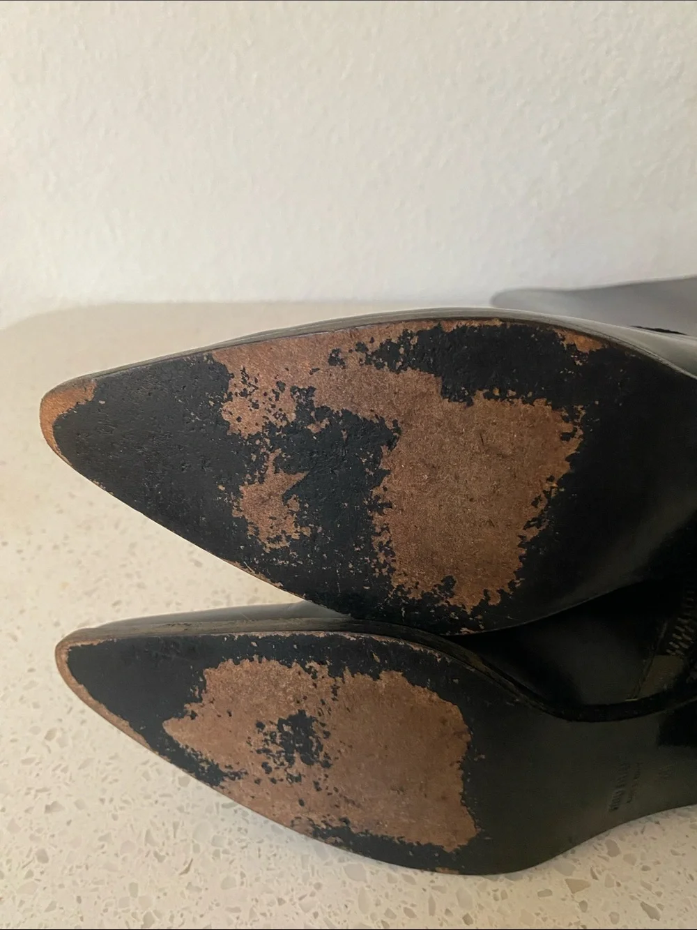 Miu Miu Black Pointed Over-the-Knee Leather Boots